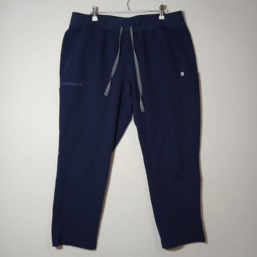 FIGS Womens Technical Collection Navy Blue Scrub Pants Size XLarge Petite #1215